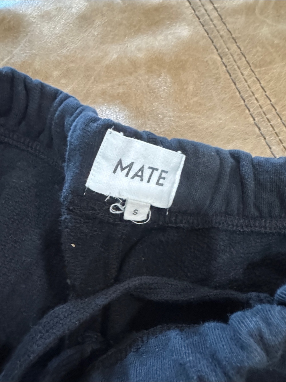 MATE the Label Organic Fleece Relaxed Joggers - Jet Black - Small - Picture 8 of 9